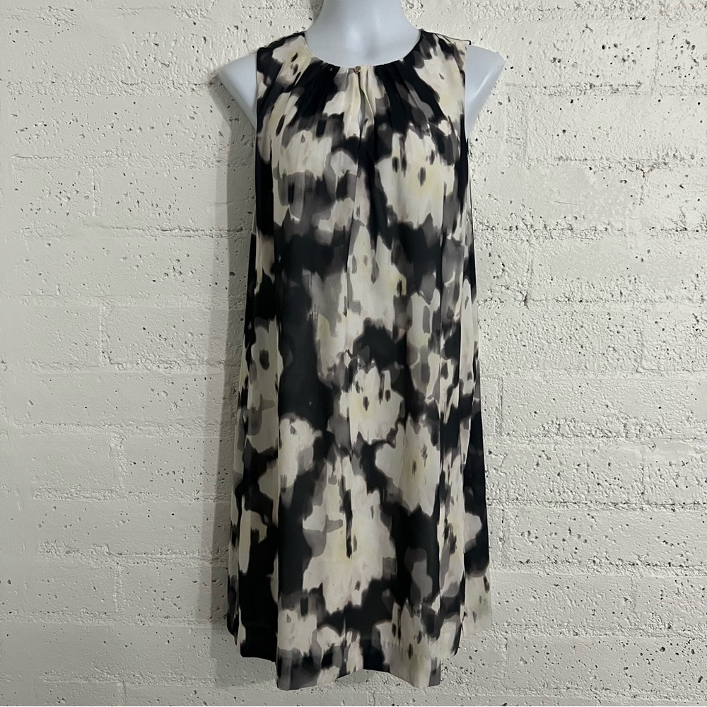 H & M Womens Dress US 14 EUR 44 Black Gray Yellow Lined Sleeveless F3